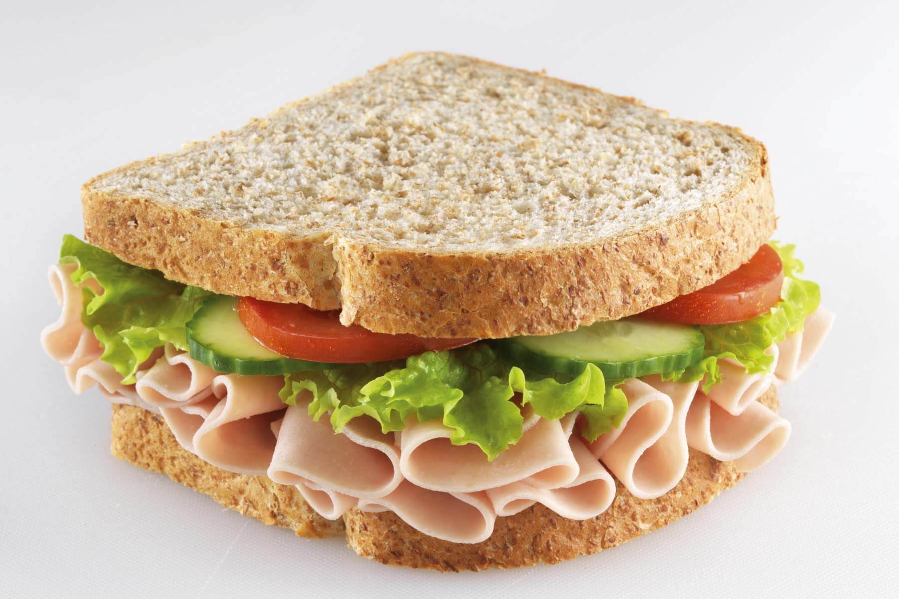 a ham sandwich, representing that you can mix wet and dry dog food