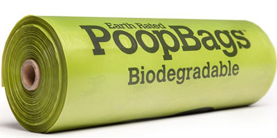 a single roll of biodegradable poo bags